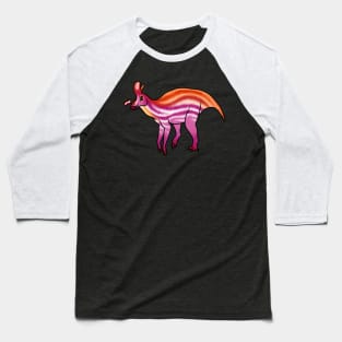 LESBIosaurus Prideosaur - Pride Month Gender Fluid Flag Dinosaur Baseball T-Shirt